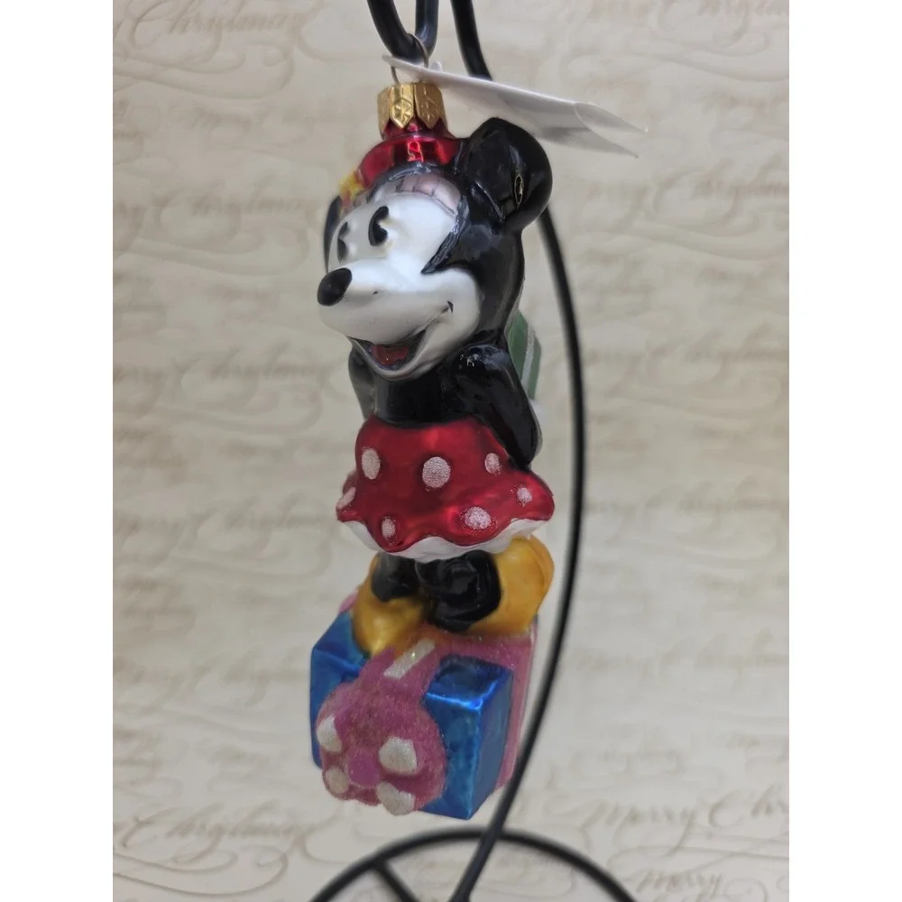 Christopher Radko Disney Noel Minnie Mouse 1997 Poland Glass Christmas Ornament